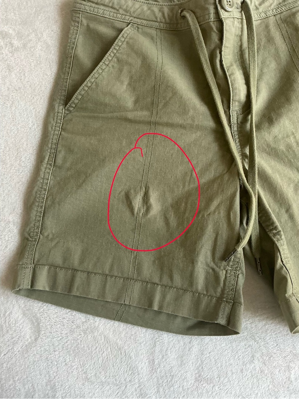 Eddie Bauer Olive Green Flat Front Drawstring Shorts - Picture 11 of 14